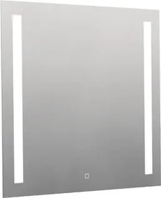 Hranaté zrkadlo 80x70 cm s LED osvetlením, topná fólia, senzor s nastaviteľnou teplotou 2700-6500K, IP44 ZIL8070TLEDS