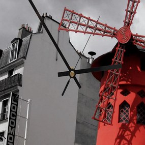 Gario Hodiny na stenu Moulin Rouge Rozmery: 80 x 80 cm