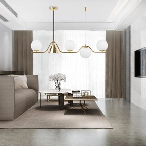 Toolight Toolight, stropné svietidlo 5xE27 APP1662-5CP, zlatá lesklá, OSW-04129