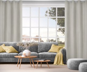 ZATEMŇOVACÍ ZÁVES (100%) NA KRÚŽKOCH NITA 140X250 CM TMAVOBÉŽOVÁ