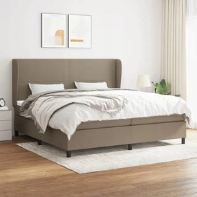 vidaXL Boxspring posteľ s matracom sivohnedý 200x200 cm látka