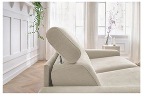 Krémová rozkladacia pohovka 215 cm Monaco – Bobochic Paris