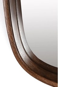 Nástenné zrkadlo s dreveným rámom 50x50 cm Nyko – White Label