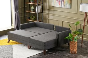 Rohová rozkladacia pohovka Bella Mini Right Anthracite