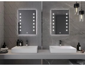 Mexen Ner, LED kúpeľňové zrkadlo s podsvietením 50x70 cm, 6000K, ochrana proti zahmlievaniu, 9809-050-070-611-00
