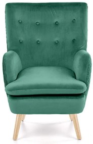 Kreslo Ravel zelená/prírodné