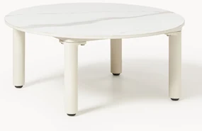 Okrúhly záhradný konferenčný stolík's mramorovým efektom Sienna, Ø 60 cm