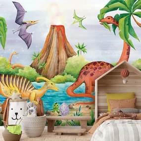 Gario Fototapeta Dinosaury pri jazere Materiál: Vliesová, Rozmery: 100 x 70 cm