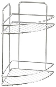 Oceľová kúpeľňová polička v lesklo striebornej farbe Luxy – Metaltex