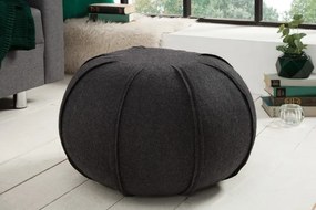 Antracitový taburet Pouf Filz Ø 50 cm »