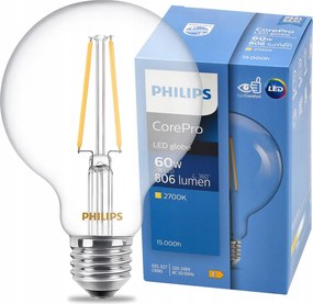 LED žiarovka E27 G93 7W WW 806lm CorePro 2700K