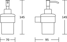 Mexen Adox, nástenný dávkovač mydla, zlatá lesklá, 70182388-50