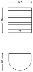 Philips 17315/47/16- LED vonkajšie nástenné svietidlo s čidlom 1xLED/3W IP44