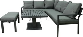 CH Rohová súprava hliníkového nábytku - sivá