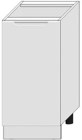 Kuchynská skrinka Zoya D40 Pl Biely hrášok / Biely