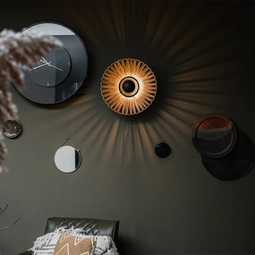 Rustikálna nástenná lampa čierna 40 cm - Leia