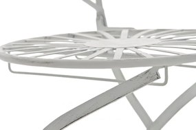 Kovová stolička skladacia Indra (SET 2 ks) - Biela antik