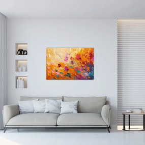 Obraz - Maľba farebných kvetov (90x60 cm)
