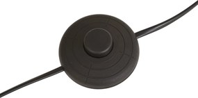 Stojaca lampa čierna s hnedým tienidlom z papierového lana 50/50/30 - Simplo