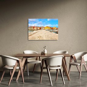 Sklenený obraz - Staré istrijské mesto v Poreči, Chorvátsko (70x50 cm)