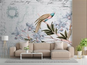 Gario Fototapeta Vták na modrej vetve - Andrea Haase Materiál: Vliesová, Rozmery: 350 x 245 cm