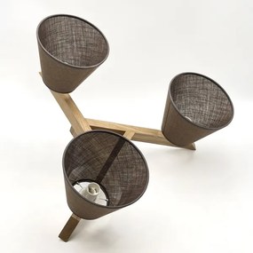 Brilagi - LED  Prisadený luster ANTHONY 3xE14/40W/230V dub/hnedá