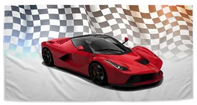 Sablio Uterák Ferrari Závodná vlajka - 30x50 cm