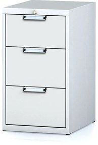 Dielenský zásuvkový box na náradie MECHANIC, 3 zásuvky, 480 x 600 x 840 mm, sivé dvere