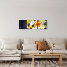 Obraz zdravej palacinky (s hodinami) (90x30 cm)