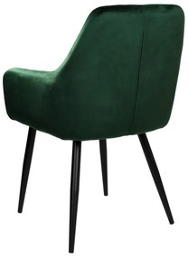 Jedálenská stolička ATLANTA zamatová, tmavozelená