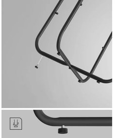 Odkladací stolík NOIRA čierna/šedá