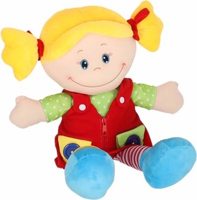 Látková senzorická bábika KIK na učenie obliekania, 46 cm
