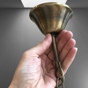 Mosadzná závesná lampa mini luster 12*18*65 cm 1*E27