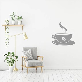 Veselá Stena Samolepka Pražená káva Farba: šedá, Veľkosť: 60 x 63 cm