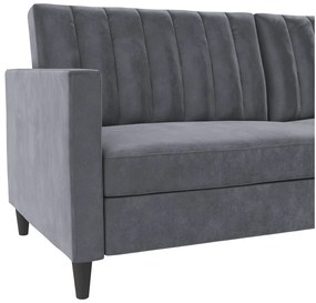 Sivá zamatová pohovka 207 cm Celine – Støraa