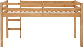 Vyvýšená detská posteľ z borovicového dreva 90x200 cm v prírodnej farbe Alpi – Støraa