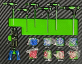 Kovový pojazdný dielenský vozík s 263 nástrojmi a 7 zásuvkami BestBerg BBTC-703T / SPCC steel