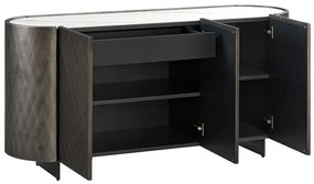 Dizajnová komoda Wilhelmina 150 cm antracitová