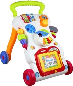LEAN Toys Odrážadlo, chodítko, telefón, klavír, kúzelná tabuľka 3 v 1