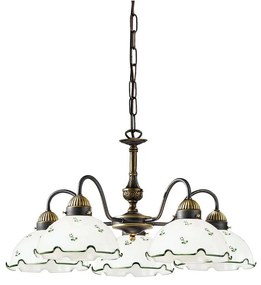 Kolarz 731.85.21 - Luster na reťazi NONNA 5xE27/75W/230V zelená