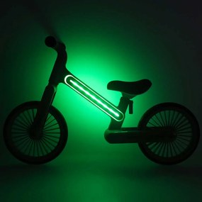 KIK Trike Fix Glow detský bežecký bicykel s RGB LED, neónovo zelený