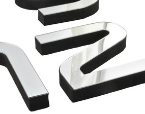 Ruhhy 22143 Dizajnové 3D nalepovacie hodiny 130 cm strieborná
