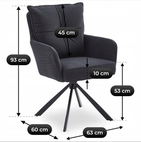 Otočná stolička MAGNUS čierna