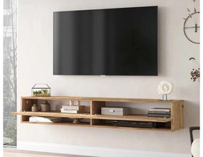 Dizajnový nástenný TV stolík Idonia 180 cm borovica
