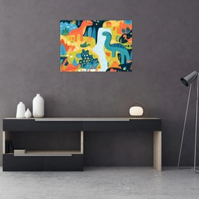 Obraz - Veselí dinosaury (70x50 cm)