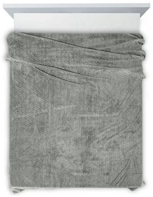 EUROFIRANY Klasická deka z mikroflanelového vlákna príjemného na dotyk 170 cm x 210 cm oceľová 100 % polyester Varianta: 335300