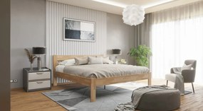 Predĺžená posteľ Mystic 180x220 cm, prírodný buk