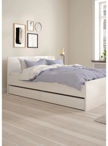 Biele zásuvky pod posteľ v súprave 2 ks 90x190/140x190 cm Naia – Tvilum