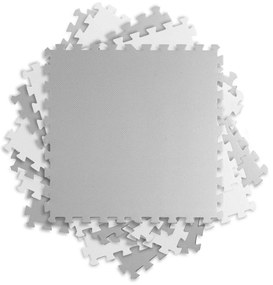 Ricokids veľká penová podložka na puzzle biela a sivá 180x180cm 9ks