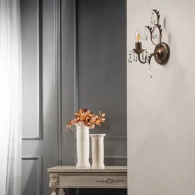 ONLI - Nástenné svietidlo TERESA 1xE14/6W/230V bronzová